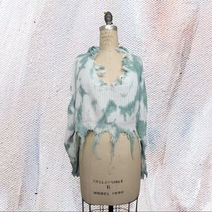 Tie Dye Crop Top Sweater